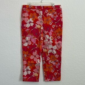 Talbots Flower Pants Size 14